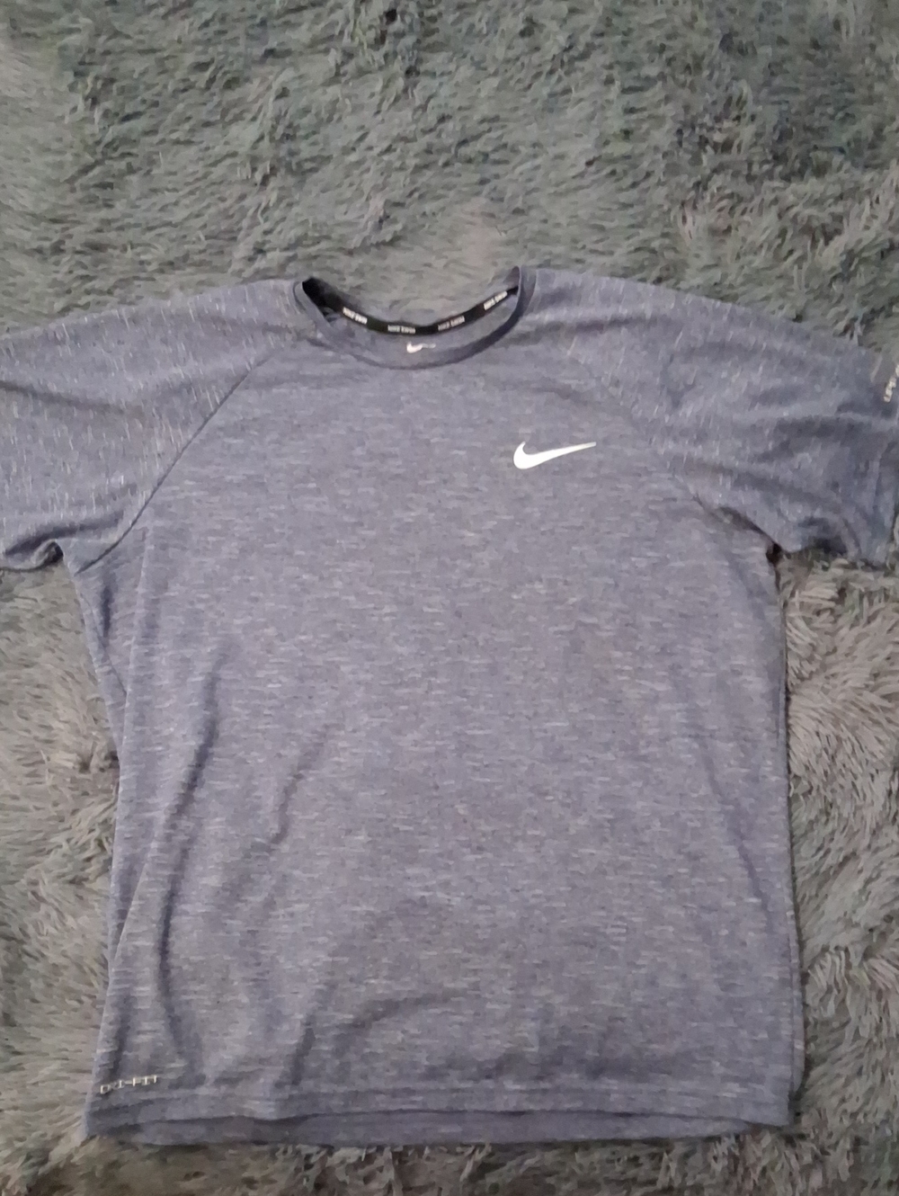 Nike Swim UPF 40+ Men’s Heathered Navy Blue Short Sleeve Performance Tee